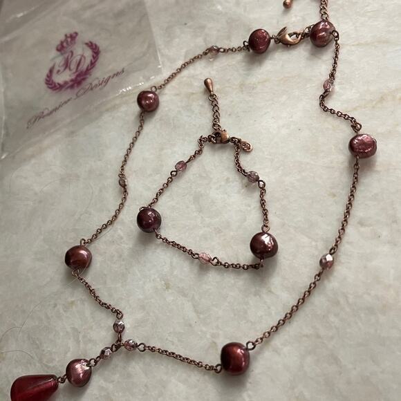 Premier Designs Necklace and bracelet set Red - Picture 6 of 6